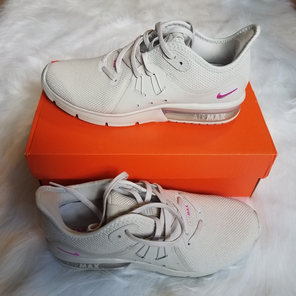 Nike Air Max Sequent 3 L Running Shoes Beige/Pink